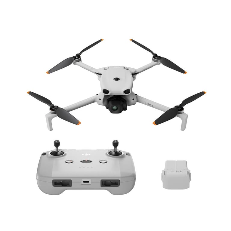 Drone DJI Lito 1 Gris avec RC-N3, caméra 48 MP 4K, transmission O4 et détection d'obstacles omnidirectionnelle - Neuf