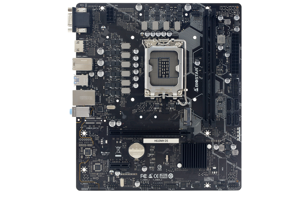 Biostar H610MH D5 Socket 1700 carte mère - vue 2