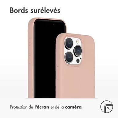 Accezz Coque Liquid Silicone avec MagSafe pour Apple iPhone 15 Pro - Rose