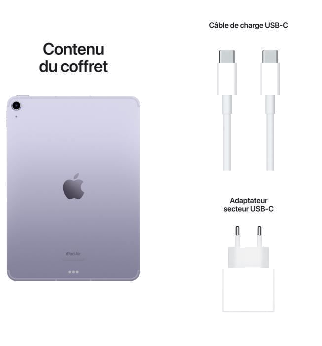 Apple - iPad Air (2022) - 10,9 - WiFi + Cellulaire - 64 Go - Mauve