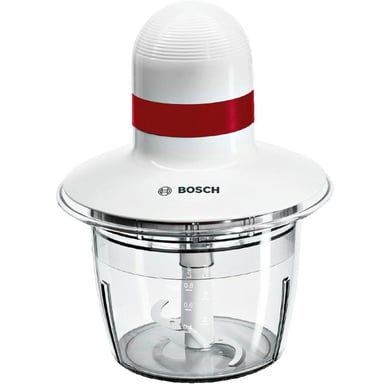 Picadora Bosch 0,8 L Roja - Transparente - Blanca