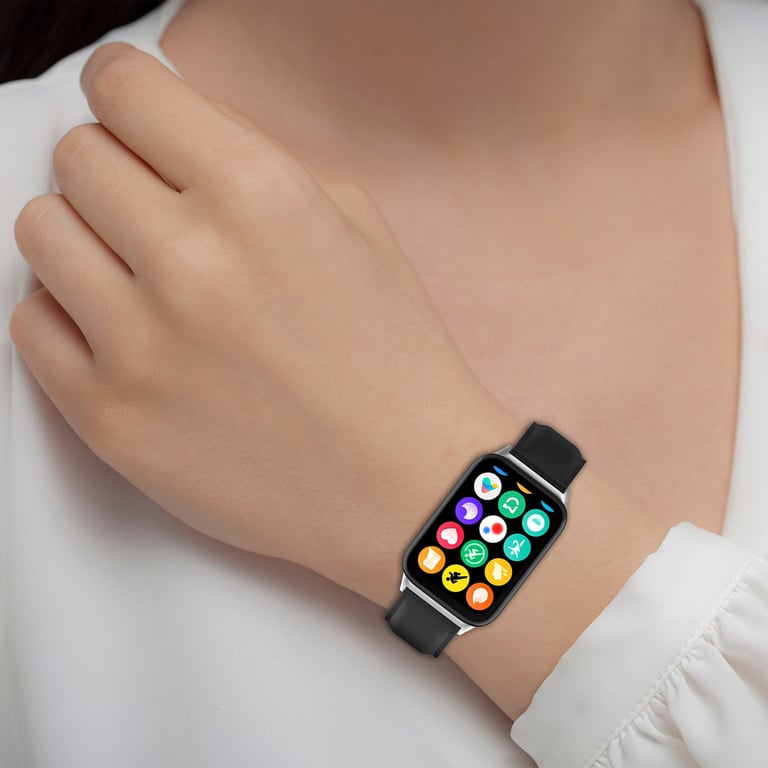 INF Bracelet de montre en cuir pour Xiaomi Smart Band 9 Pro Noir - vue 4