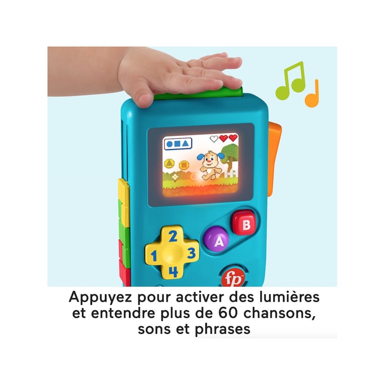 Fisher Price Jouet éducatif Ma Première Console de Jeu Rires et Éveil avec Musique et lumières pour Nouveau nés et bébés Version: Anglais UK Italien Portuguese Espagnol Castillan HHX12 - vue 7