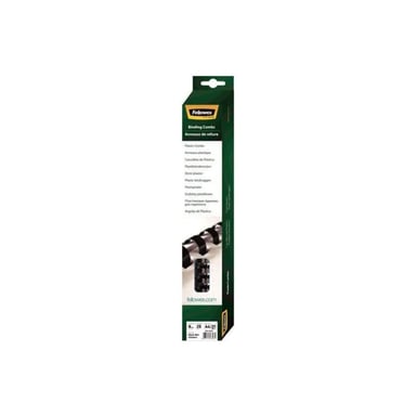 Fellowes PEGA PLÁSTICA 8 MM NEGRO A4 RETAIL 25PK 5330702