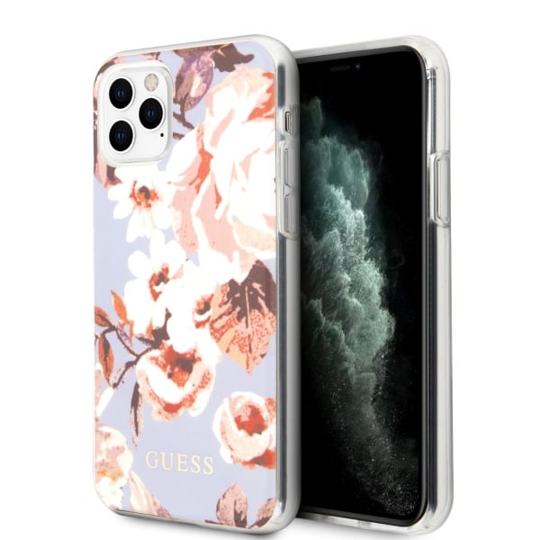 Guess Etui do iPhone 11 Pro Max liliowy N°2 Flower Collection