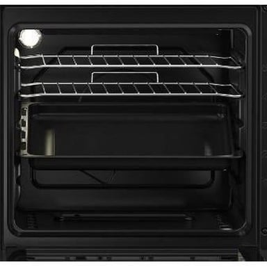 Cuisinière pose libre Beko PF335325DB 6 brûleurs gaz + wok double couronne, 3 fours électriques dont gril, affichage digital, noir