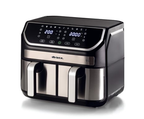 Ariete 4625/00 Double 9 L Autonome 2100 W Friteuse d'air chaud Acier inoxydable