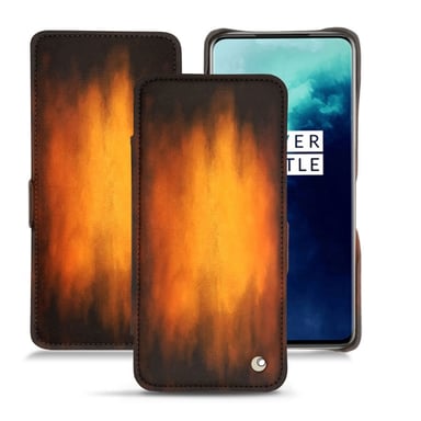 Housse cuir OnePlus 7T Pro -  - Fauve Patine - Cuir patine