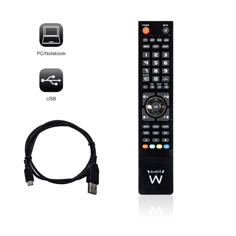 Télécommande universelle 4 en 1 Ewent Programmable avec câble micro USB et PC Neuf - vue 2