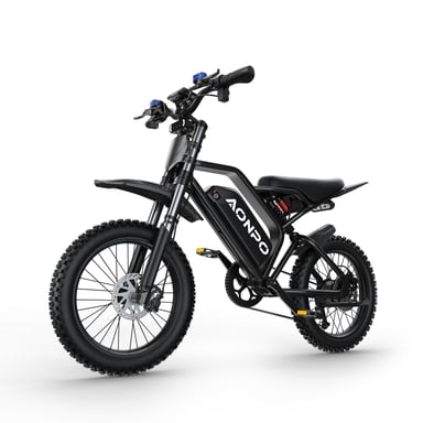 Moto électrique AONPO V21 pour adultes – Batterie amovible 52 V 20 Ah, pneus larges 17'' × 4''