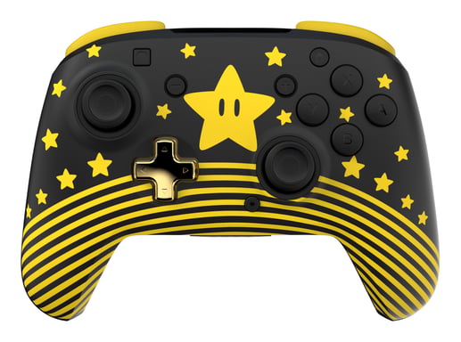 Turtle Beach Rematch Super Mario Star Manette sans fil w/ brille dans le noir et sous licence officielle Nintendo – pas de bouton C