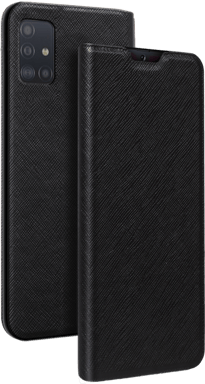 Folio pour Samsung Galaxy A7 2018 Stand Fonction Stand Noir - Circuit court européen Bigben