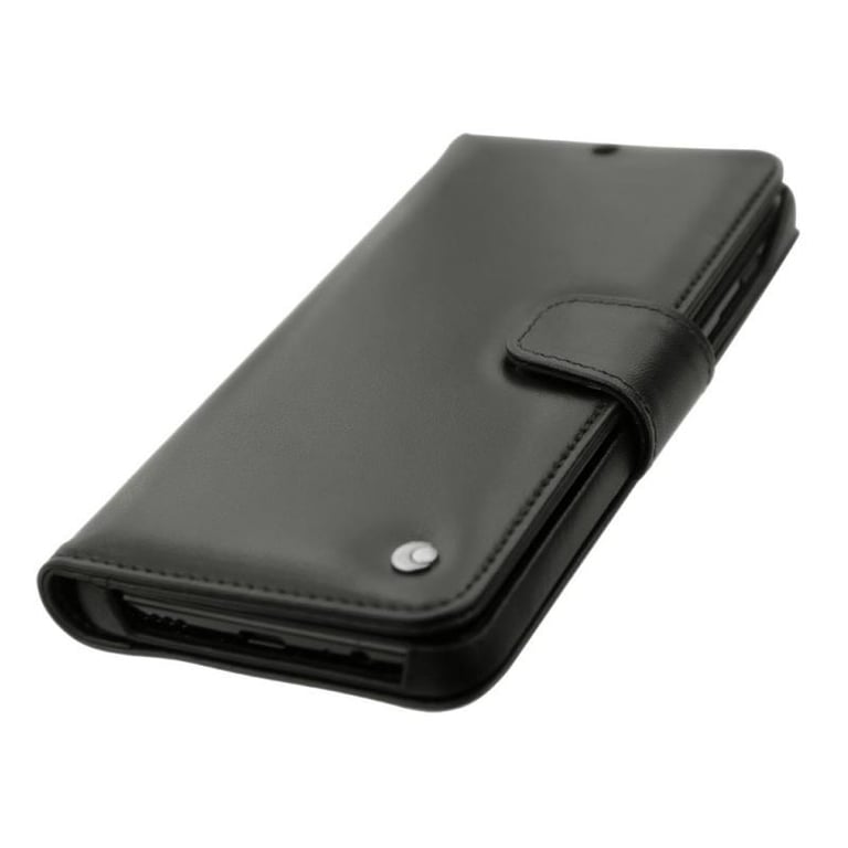 Funda de piel OnePlus 6 - Solapa billetera - Negro - Piel lisa