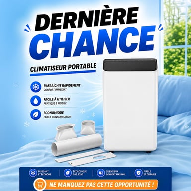 Climatiseur Portable Réversible 12000 Btu - Refroidissement & Chauffage