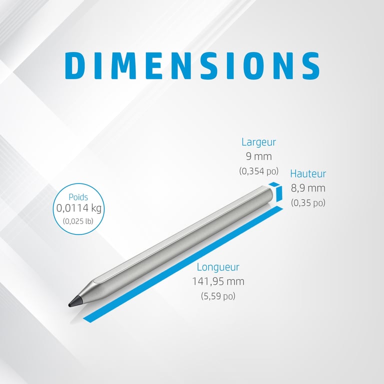 Accessoire de Clavier HP Stylo USI Rechargeable – Autonomie 20 jours, Magnétique - vue 3