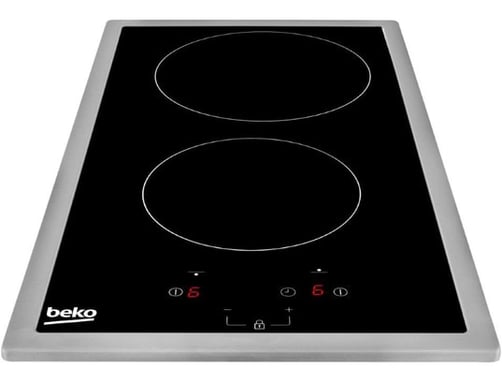 BEKO HDMC32400TX Placa de cocción - 2 placas de inducción - Controles táctiles - Negro - Temporizador integrado