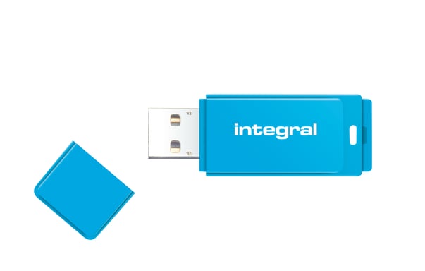 Integral - Llave USB 2.0 de 8 GB - Neón - Azul