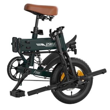 Bicicleta Eléctrica ESKUTE F200 - Motor 250W Batería 36V7.8Ah Neumáticos de 14 Freno Disco Mecánico - Verde