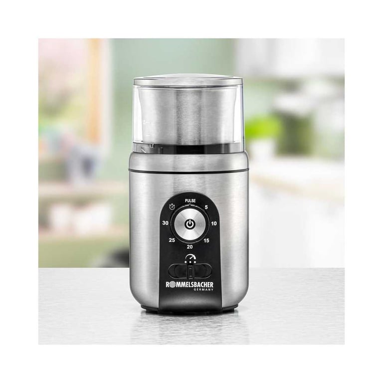 Moulin électrique Rommelsbacher EGK 250 compact minuterie PULSE acier inoxydable Neuf - vue 2