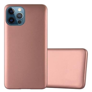 Coque pour Apple iPhone 12 PRO MAX en METALLIC OR ROSE Housse de protection Étui en silicone TPU flexible