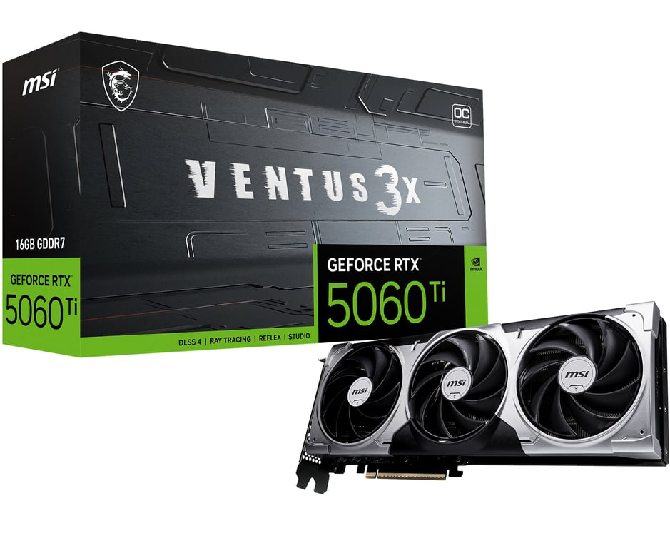 MSI GeForce RTX 5060 Ti 16G VENTUS 3X OC - vue 2