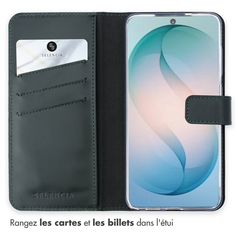 Selencia Étui portefeuille en cuir véritable pour Samsung Galaxy S26 Ultra Neuf - vue 9