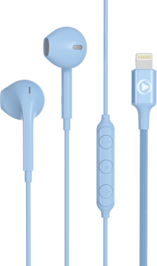 Ecouteurs Renforcés Lightning Télécommande/Micro Bouton Bleu + Garantie à vie Force Play - Neuf