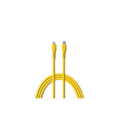 Cable USB C vers Lightning 2,4A Jaune - 1,8m Câble USB C Lightning pour Charge et Synchronisation de Données - Cable Lightning USB C pour Appareils avec Port Lightning