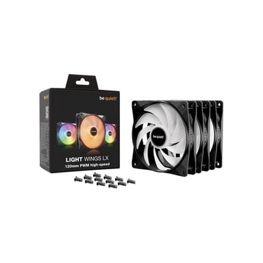 ! - Light Wings LX - Ventola per case - BL124 - 120 mm - PWM alta - Velocità tripla - Confezione