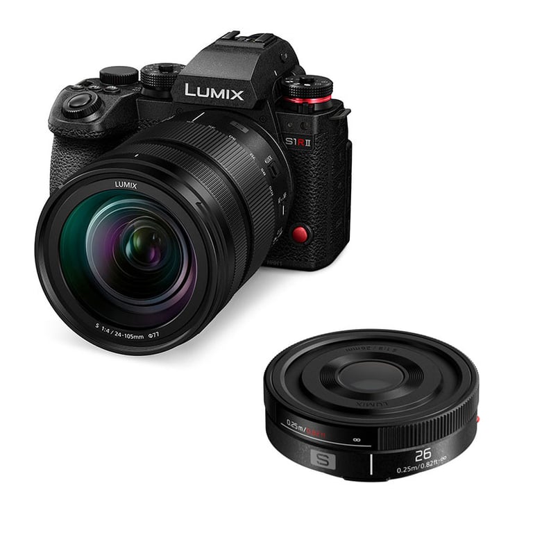 PANASONIC Lumix S1R II + Objectif 24 105mm f4 Macro OIS + 26mm f8 Pancake Garanti - vue 2