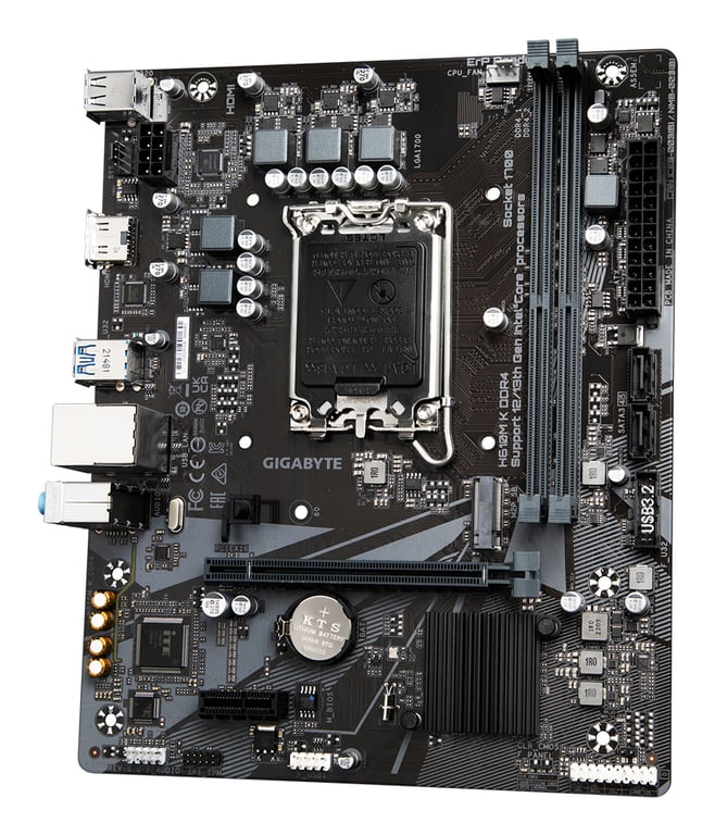 GIGABYTE H610M K DDR4 carte mère Intel H610 Express LGA 1700 micro ATX Neuf - vue 2