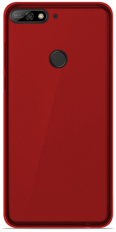 Coque silicone unie compatible Givré Rouge Huawei Y7 2018