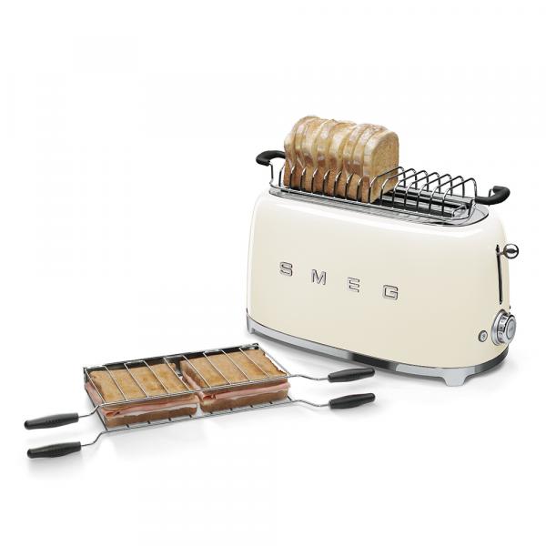 Grille-Pain SMEG TSF02CREU – 4 Tranches, 1500W, 6 Niveaux de Brunissage - vue 7
