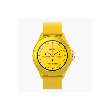 Forever Colorum, orologio connesso Bluetooth 5.0 IP68, giallo