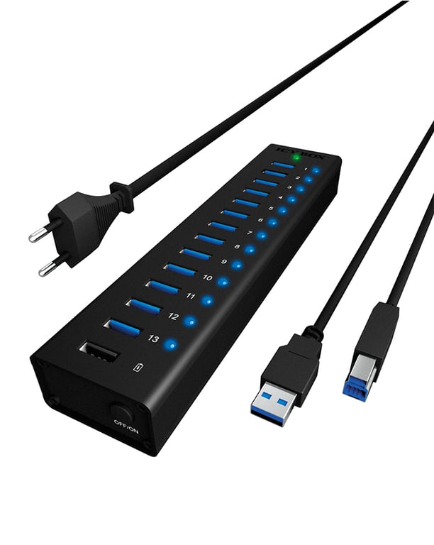 ICY BOX IB AC6113 USB 3.2 Gen 1 3.1 Gen 1 Type B 5000 Mbit/ Neuf