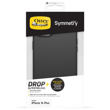 Custodia OtterBox Symmetry per iPhone 14 Plus, anti-caduta, protezione sottile, resiste a 3 volte più cadute rispetto allo standard militare, antimicrobica, Nero Apple iPhone 14 Plus