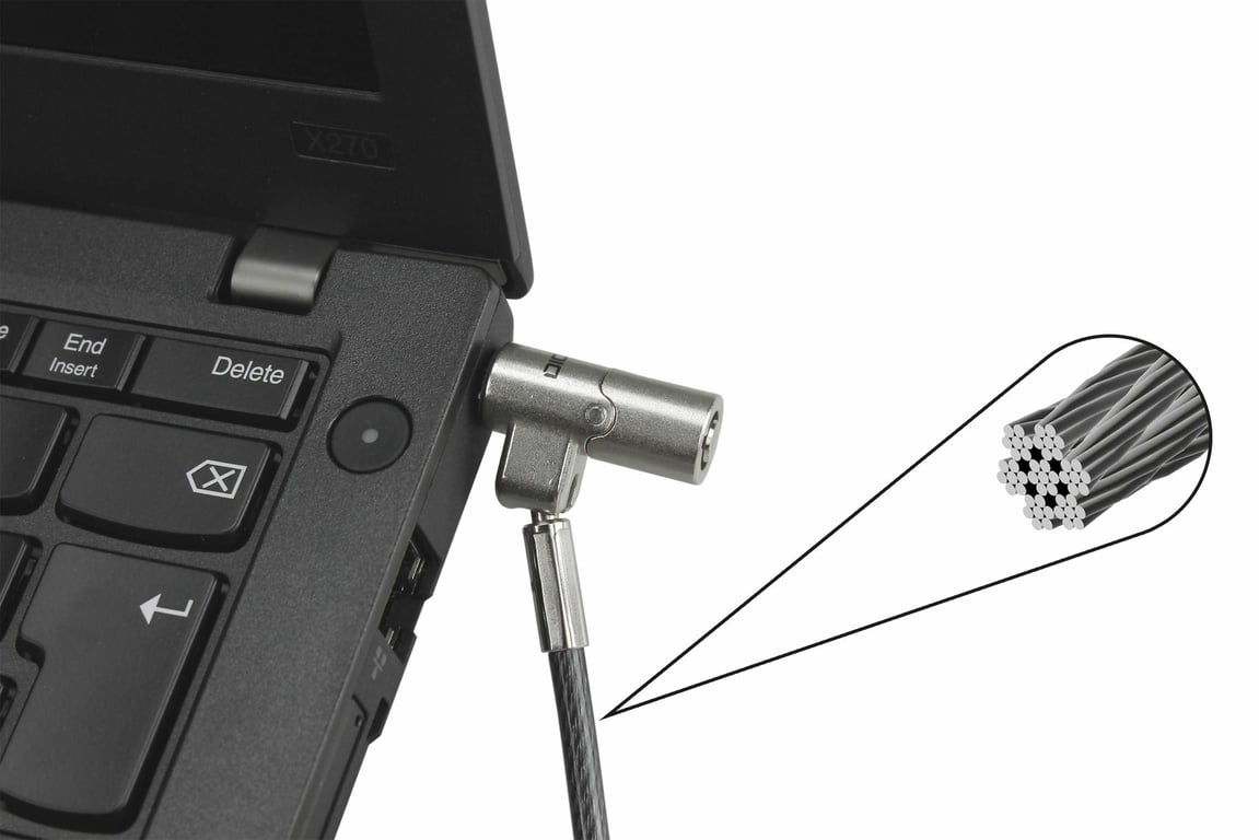 DICOTA MOBILE ACCESSORIES Security Cable Nano Lock Ultra Slim KEYED 2.5X6 MM Slot - vue 4