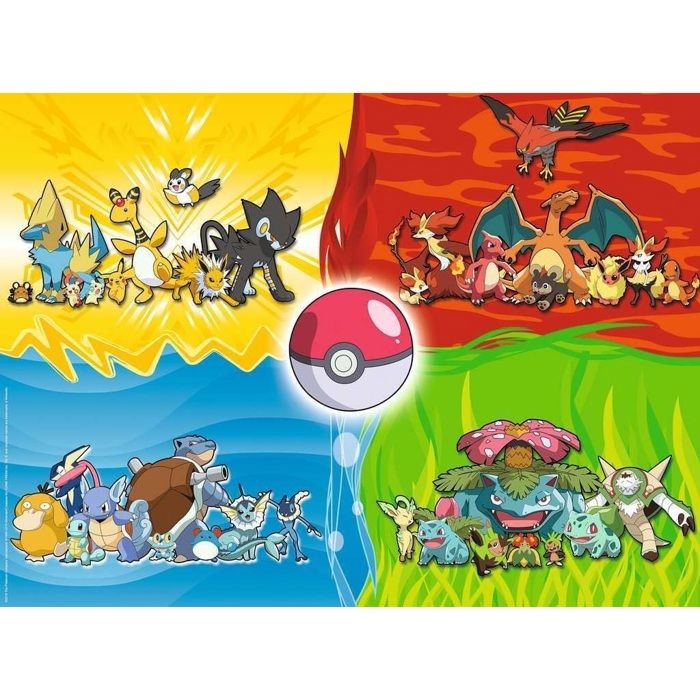 Puzzles 150 pièces : Les différents types de Pokémon Ravensburger France - vue 6