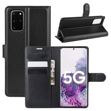 Coque Portefeuille pour ''SAMSUNG Galaxy S20+ PLUS'' Simili-cuir Rabat Protection (NOIR)