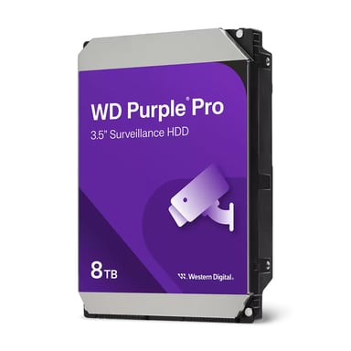 Western Digital Purple Pro Smart Video HDD 8TB disque dur 8 To 7200 tr/min 3.5'' SATA