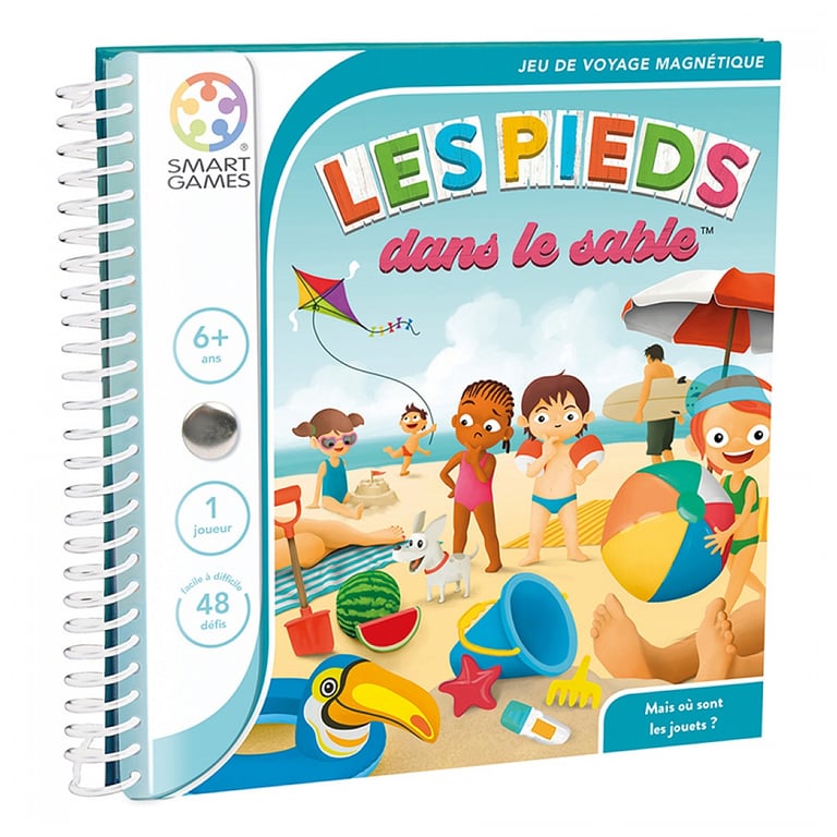 Jeu de Voyage Magnétique Les Pieds Dans Le Sable de Smartgames Neuf