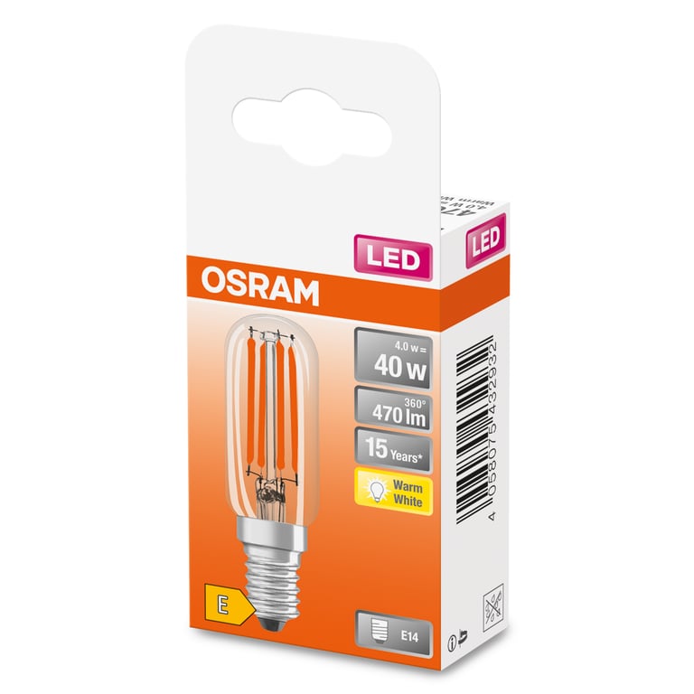 OSRAM Ampoule LED mini tube t26 filament E14 470lm chaud - vue 3