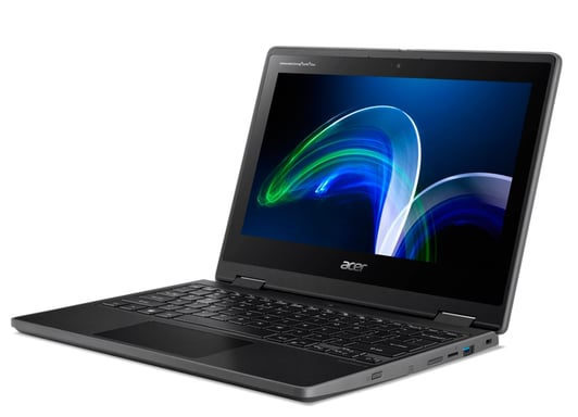 Acer TravelMate Spin B3 TMB311R-32-C7HQ Intel® Celeron® N5100 Hybrid (2-in-1) 29,5 cm (11,6'') HD touchscreen 4 GB DDR4-SDRAM 64 GB SSD Wi-Fi 6 (802.11ax) Windows 11 Pro Education Nero