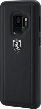 Ferrari Heritage Portofino Custodia in vera pelle per Samsung Galaxy S9, nero