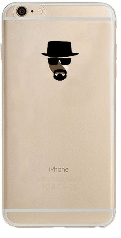 Coque Silicone IPHONE 6/6S Heisenberg Transparente Fun APPLE Tête Breaking Bad Walter White Pomme Pr