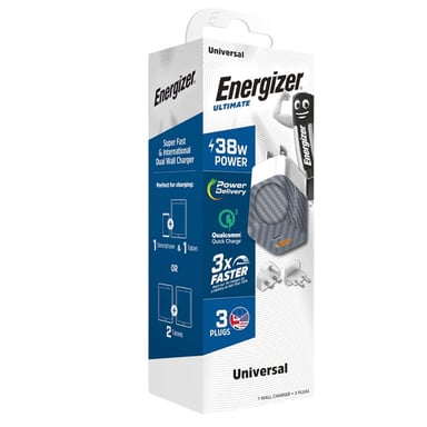 Caricabatterie da 38W - PD 20W + QC3 18W - UE / Regno Unito / USA