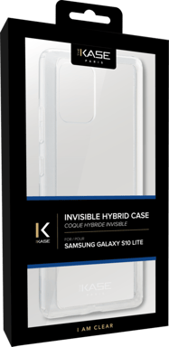 Coque hybride invisible pour Samsung Galaxy S10 Lite, Transparente
