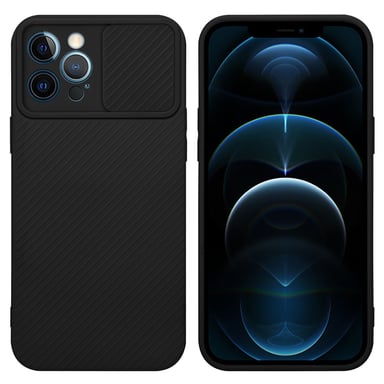 Coque pour Apple iPhone 12 PRO MAX en Bonbon Noir Housse de protection Étui en silicone TPU flexible et avec protection pour appareil photo