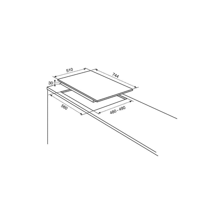 Table de cuisson Electrolux PS750RUV Sable Encastrable Gaz 5 brûleurs Neuf - vue 2