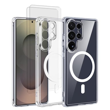 EVETANE Coque Samsung Galaxy S25 Ultra Compatible Magsafe + 2 Vitres Protection Ecran